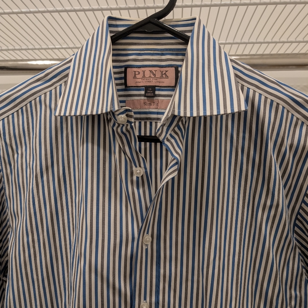 Thomas Pink B/G Dress Shirt
